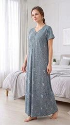 Women’s Floral A-Line Long Nightgown