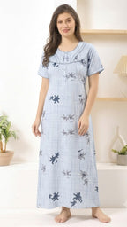 Grace Floral Alpine Pleat Loungewear Gown