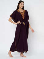 Koi Sleepwear  Cream Embroidery kaftan