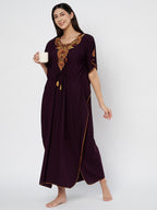 Koi Sleepwear  Cream Embroidery kaftan