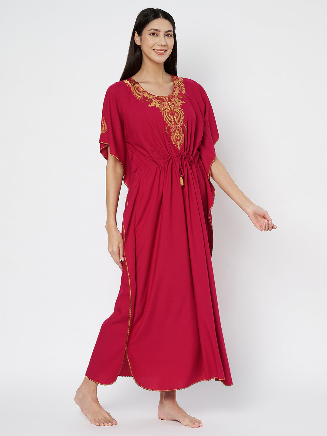 Koi Sleepwear  Cream Embroidery kaftan