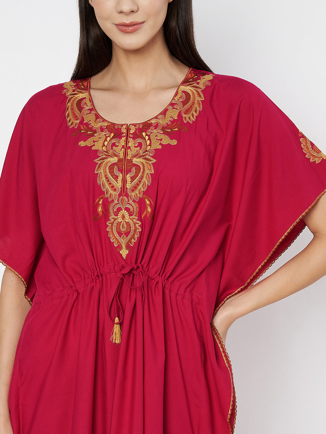 Koi Sleepwear  Cream Embroidery kaftan