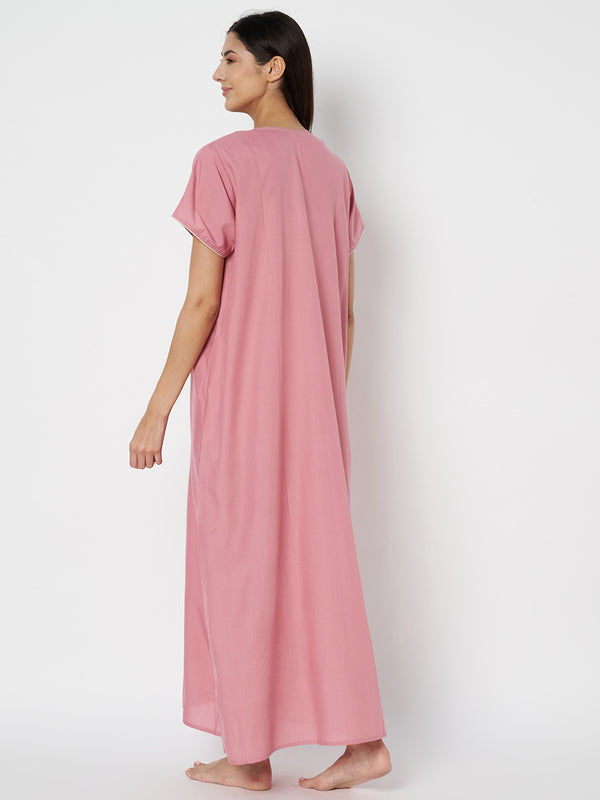 EMBROIDERED NIGHTGOWN