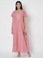 EMBROIDERED NIGHTGOWN