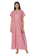 EMBROIDERED NIGHTGOWN