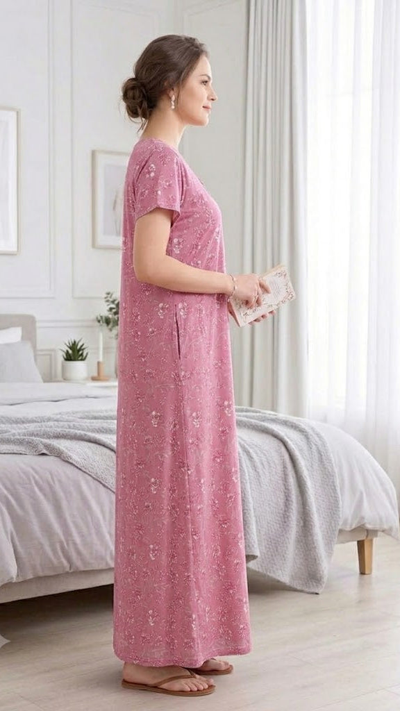 Women’s Floral A-Line Long Nightgown