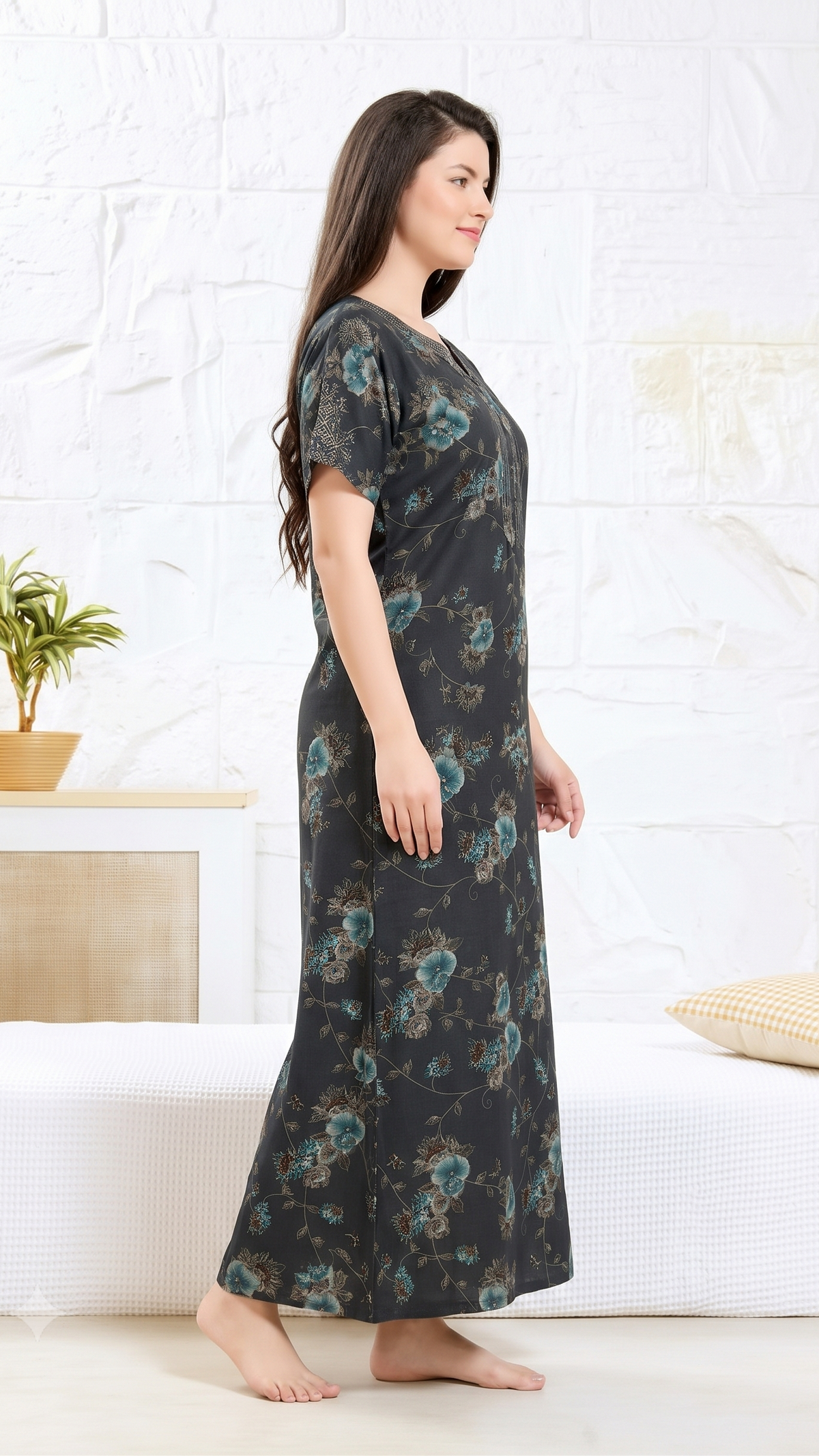 Alpine Bloom A-Line Nightgown