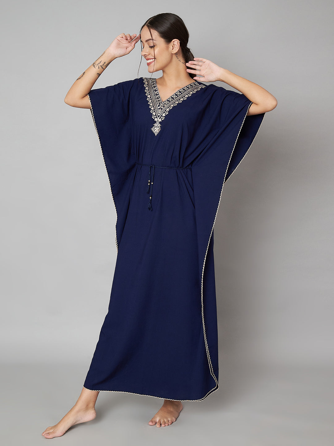 KOI SLEEPWEAR BEAUTIFUL VNECK KAFTAN