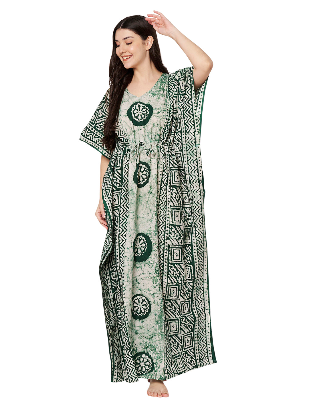 KOI Bloom Tie-Dye Printed Kaftan