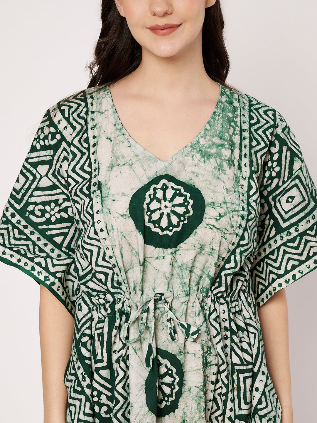 KOI Bloom Tie-Dye Printed Kaftan