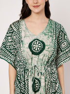 KOI Bloom Tie-Dye Printed Kaftan