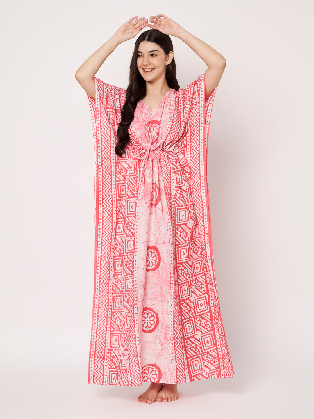 KOI Bloom Tie-Dye Printed Kaftan