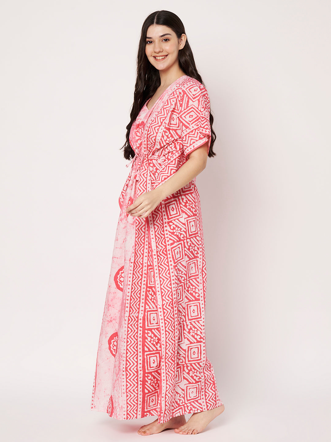 KOI Bloom Tie-Dye Printed Kaftan