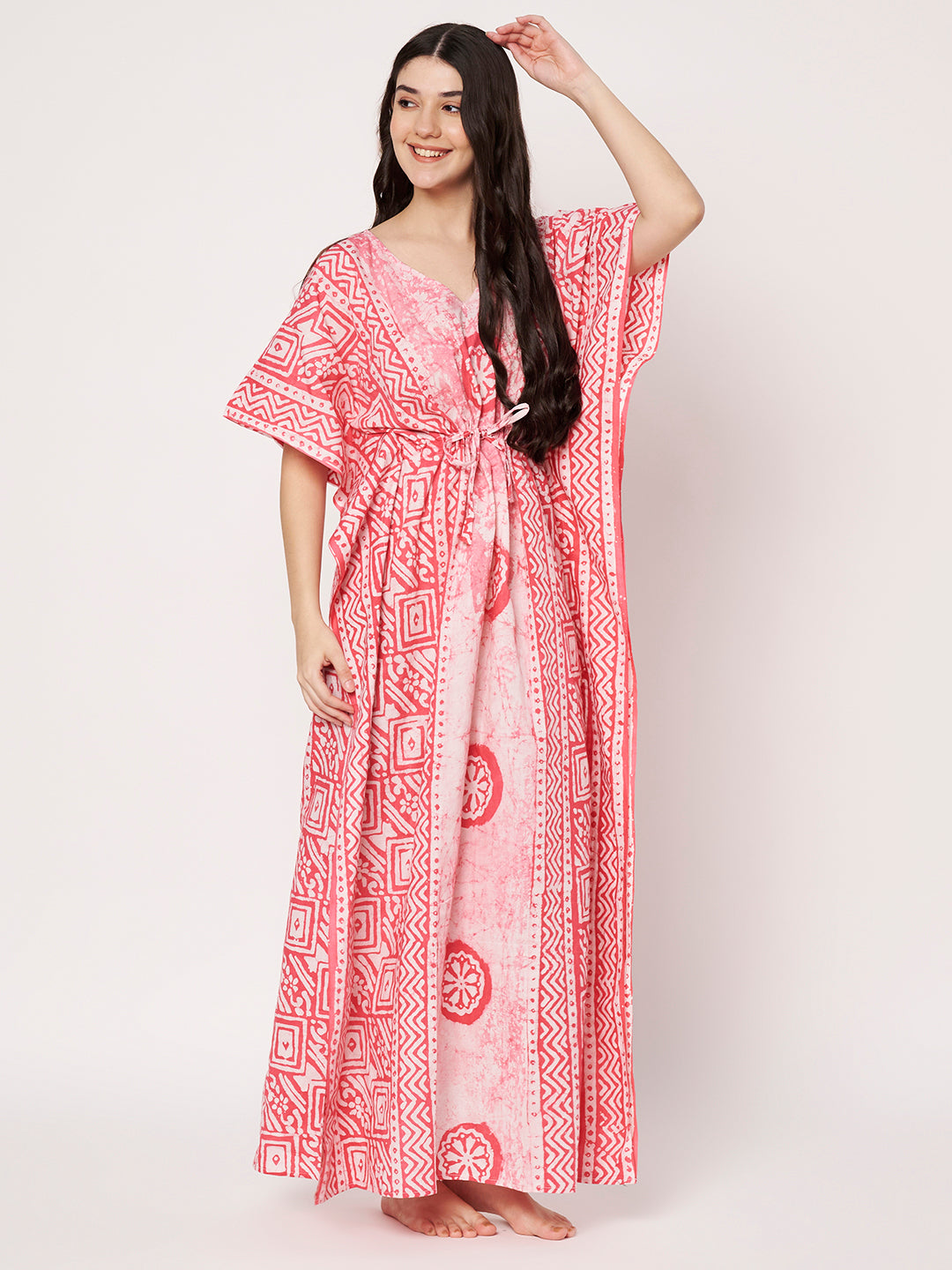 KOI Bloom Tie-Dye Printed Kaftan