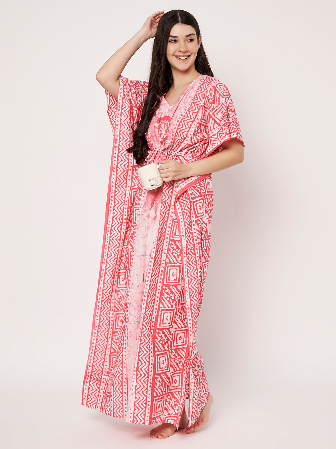 KOI Bloom Tie-Dye Printed Kaftan