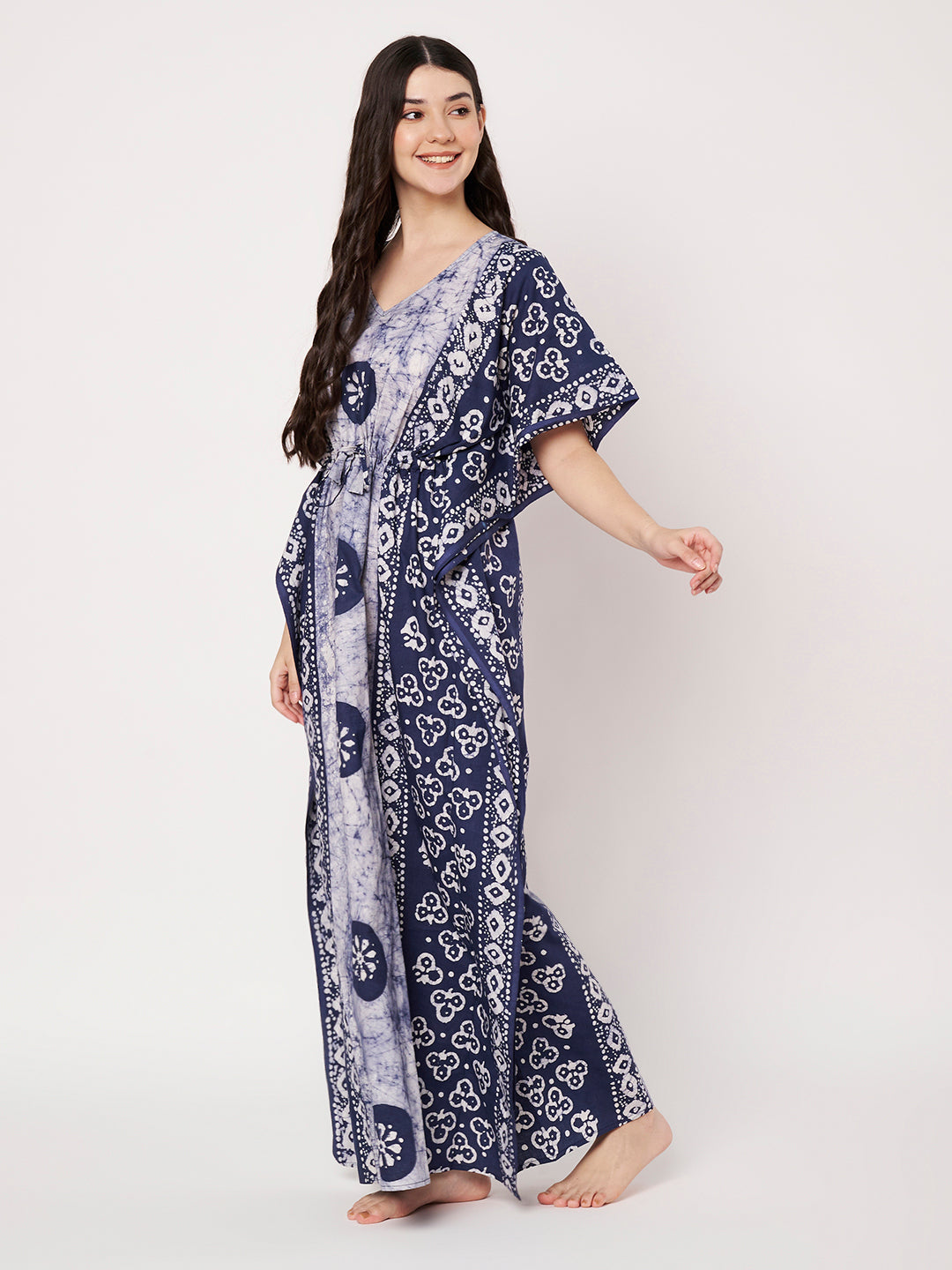 KOI Bloom Tie-Dye Printed Kaftan
