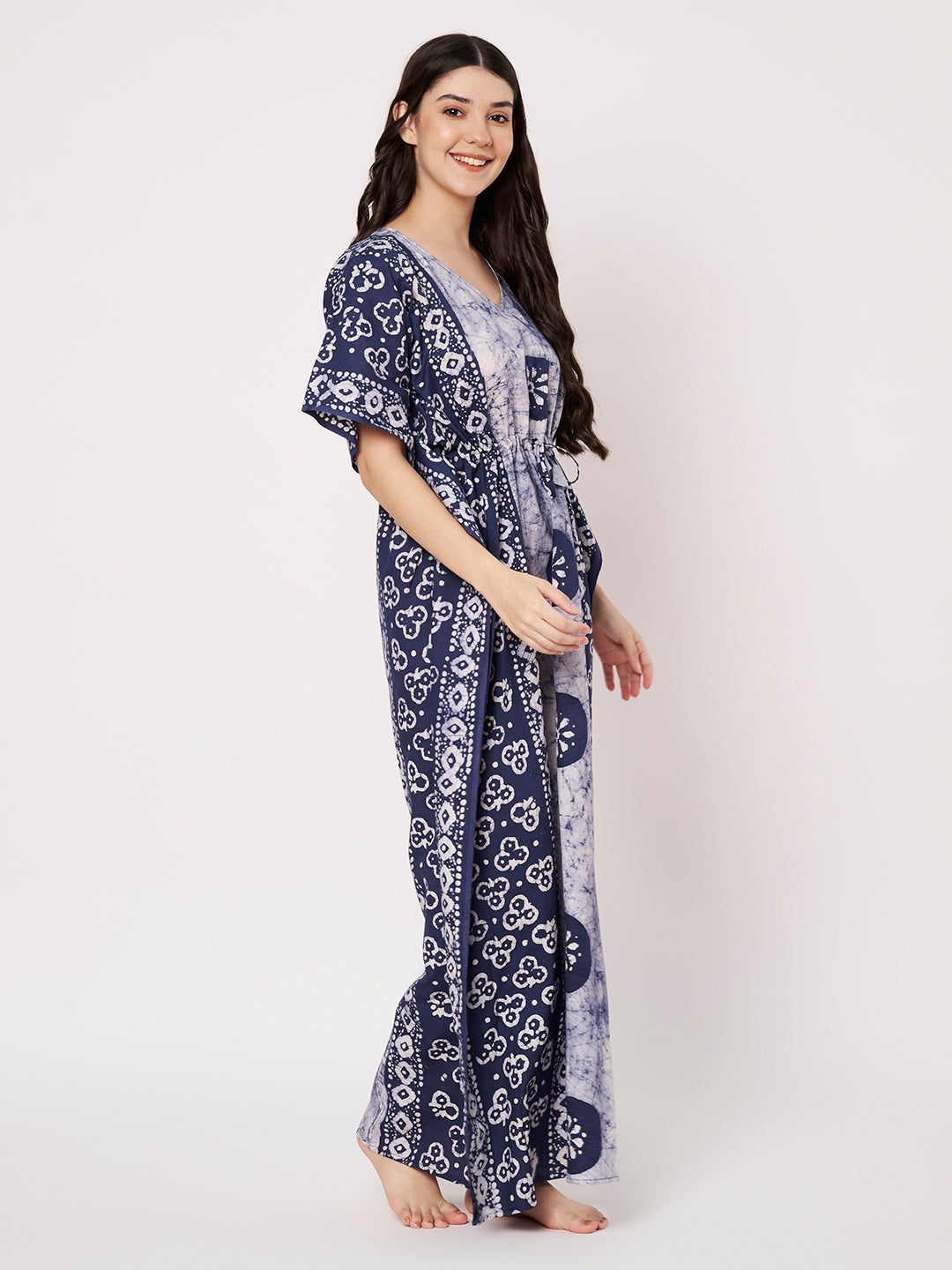 KOI Bloom Tie-Dye Printed Kaftan