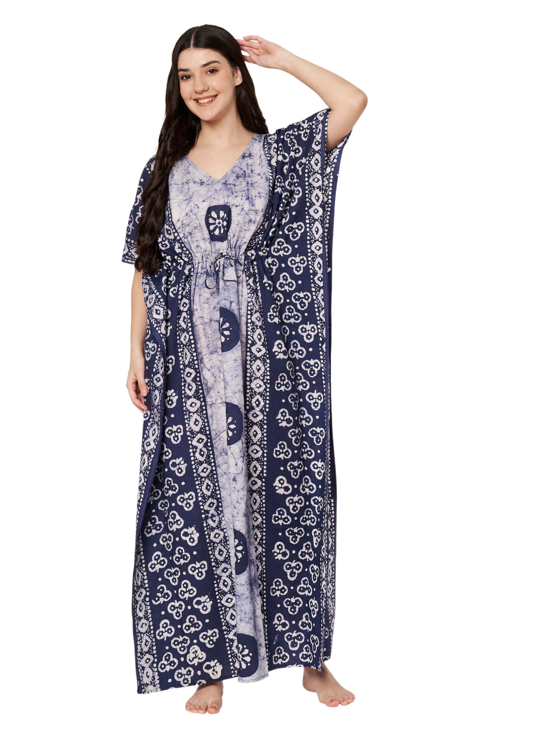 KOI Bloom Tie-Dye Printed Kaftan