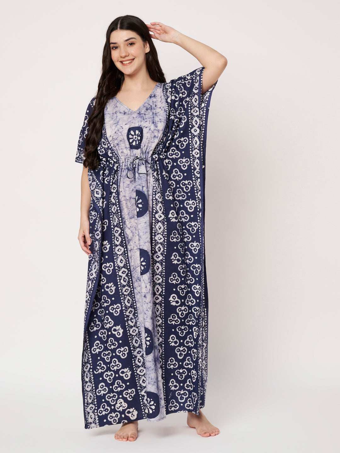 KOI Bloom Tie-Dye Printed Kaftan