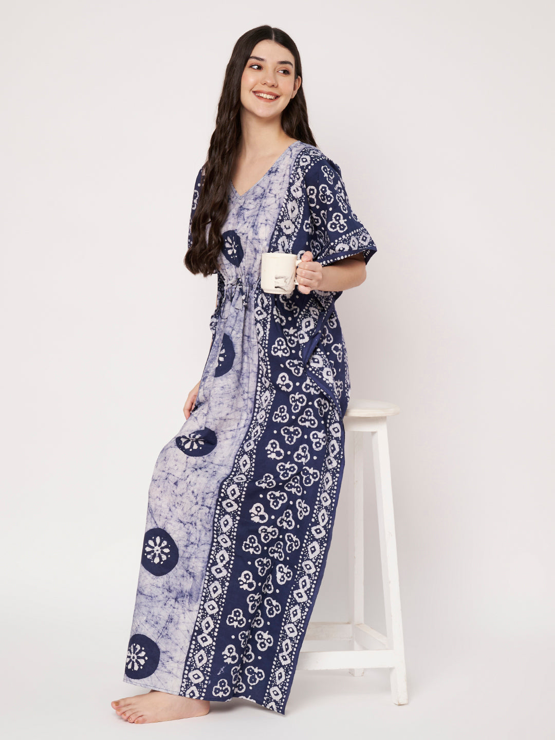 KOI Bloom Tie-Dye Printed Kaftan