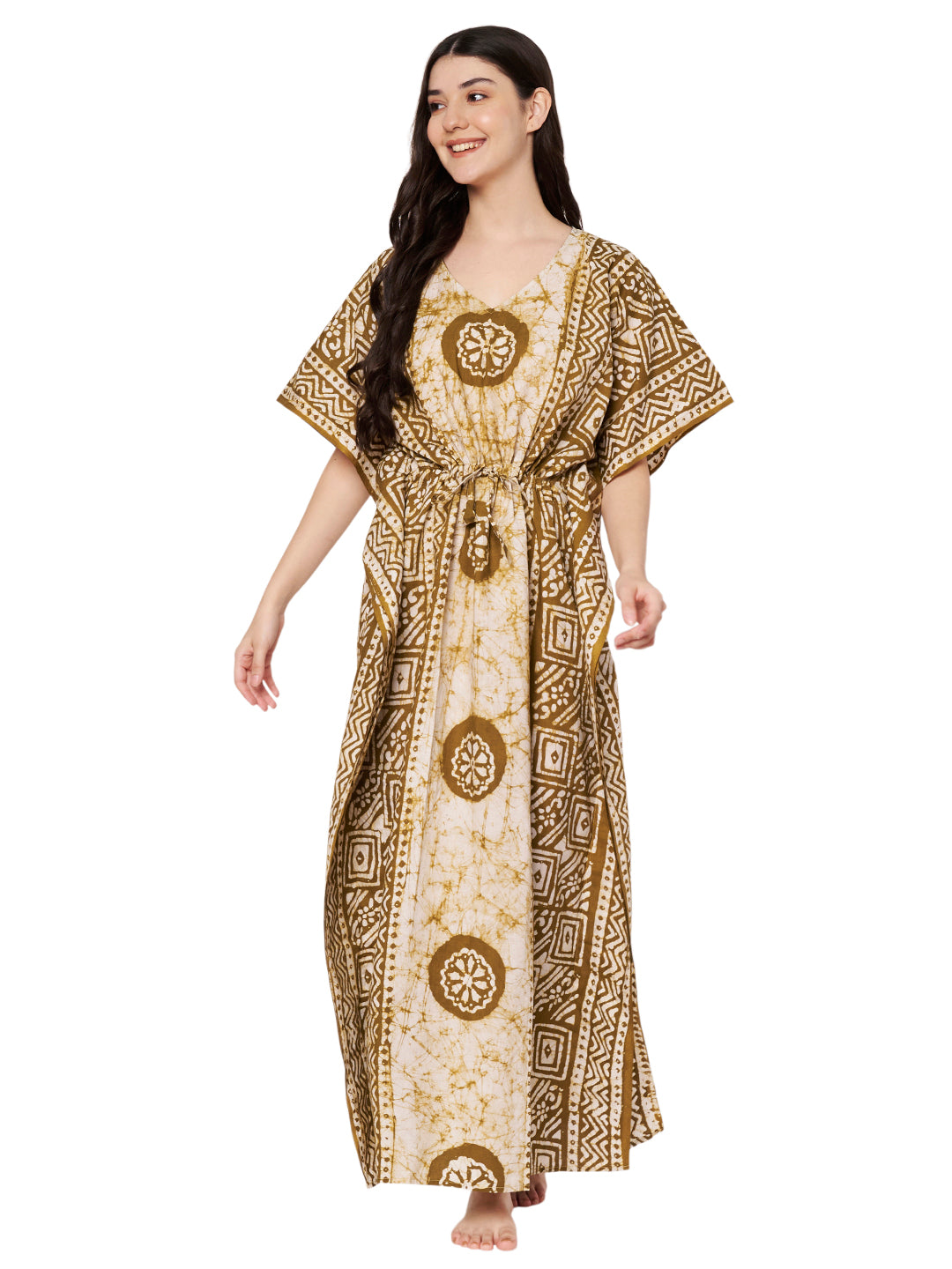 KOI Bloom Tie-Dye Printed Kaftan