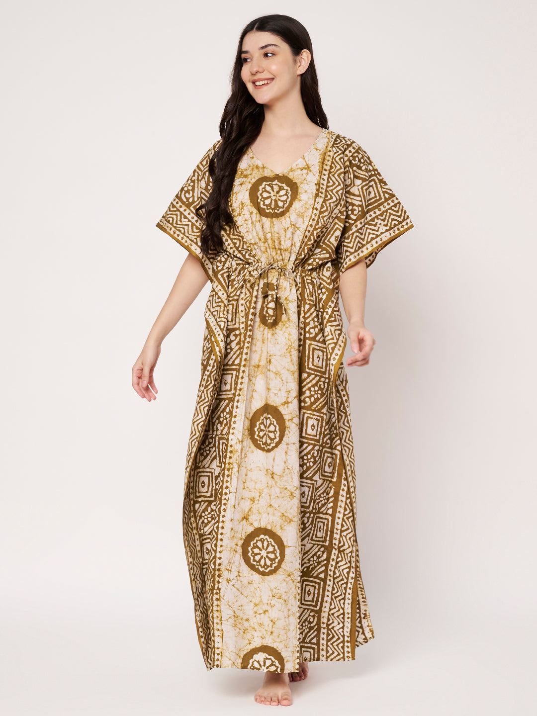 KOI Bloom Tie-Dye Printed Kaftan
