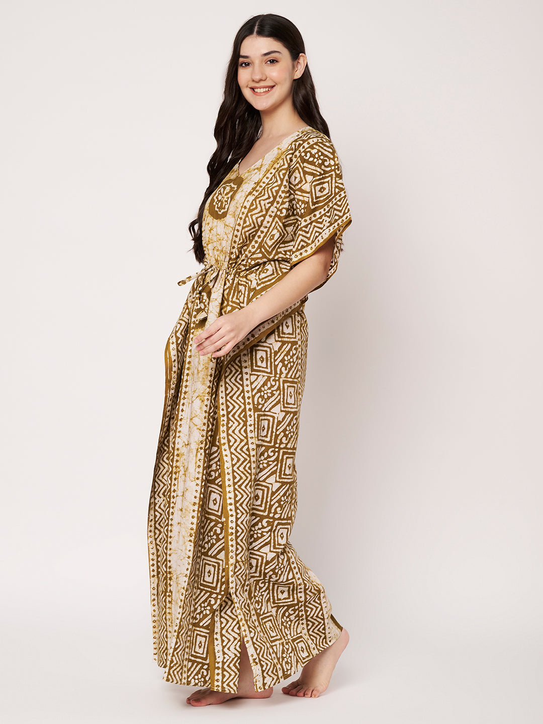 KOI Bloom Tie-Dye Printed Kaftan