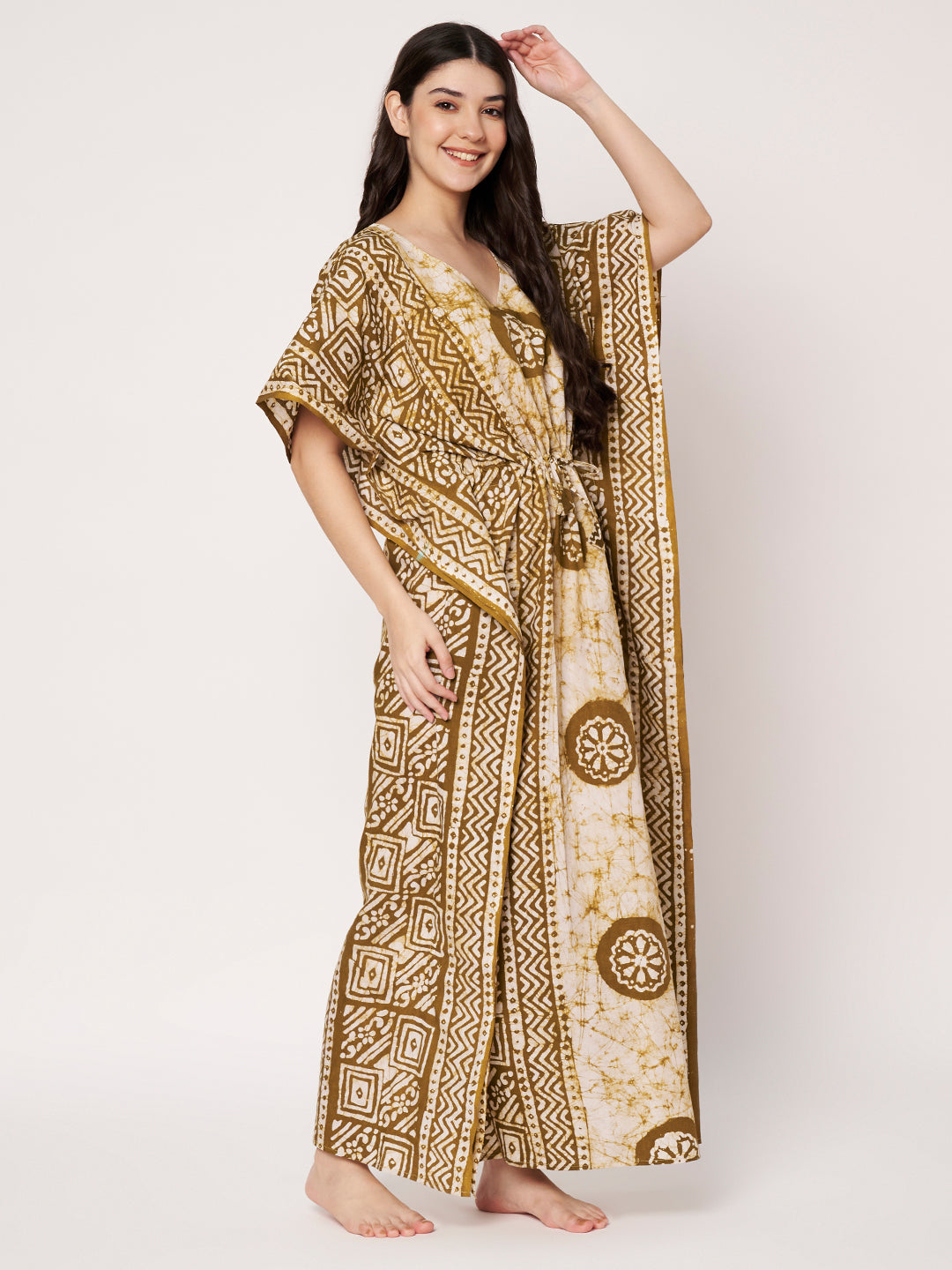 KOI Bloom Tie-Dye Printed Kaftan