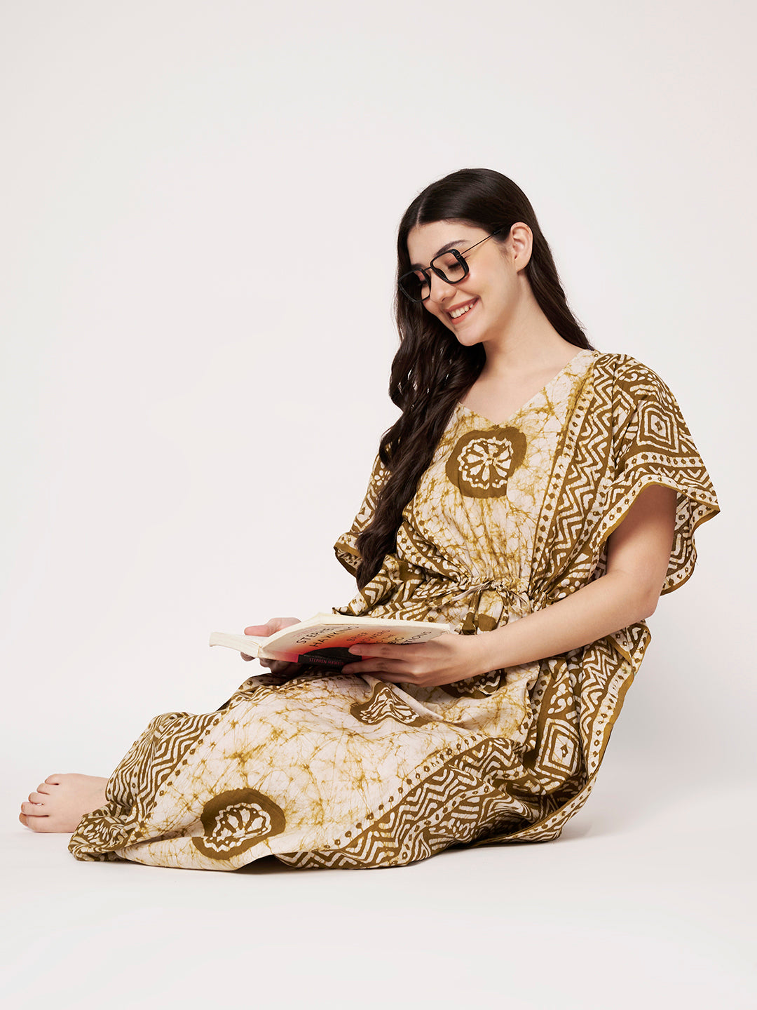 KOI Bloom Tie-Dye Printed Kaftan