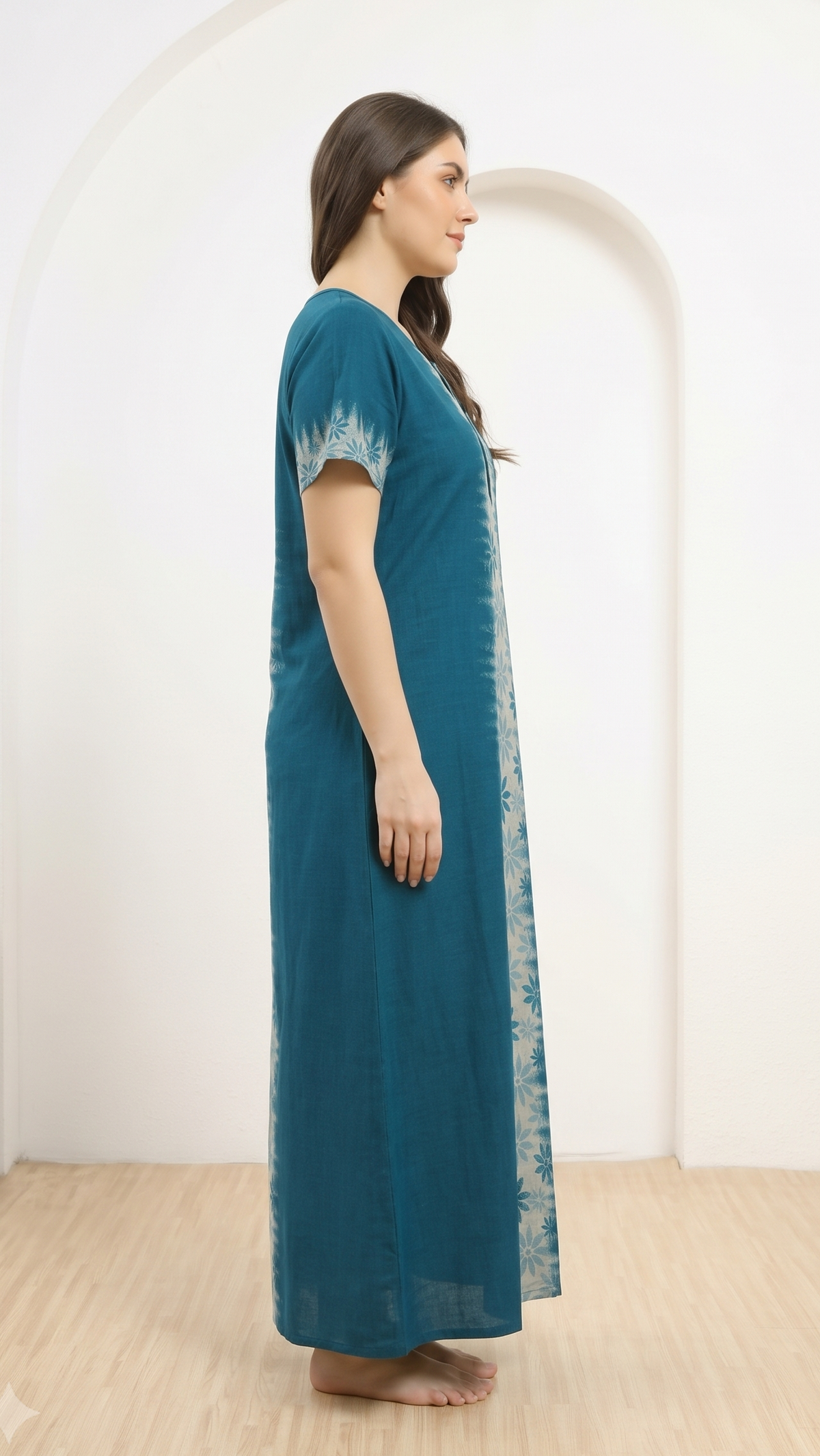 Flower Embriodery Alphine Nightgown