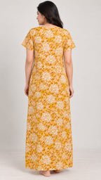 Floral Embroidered Cotton Nighty