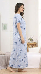 Women’s Floral Print Alpine Pleat Nightgown