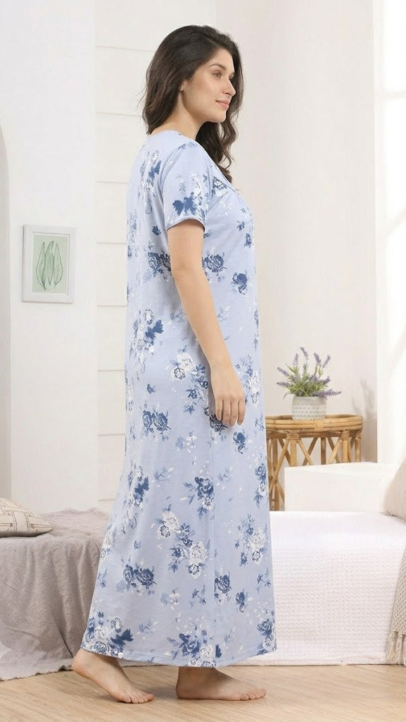 Women’s Floral Print Alpine Pleat Nightgown