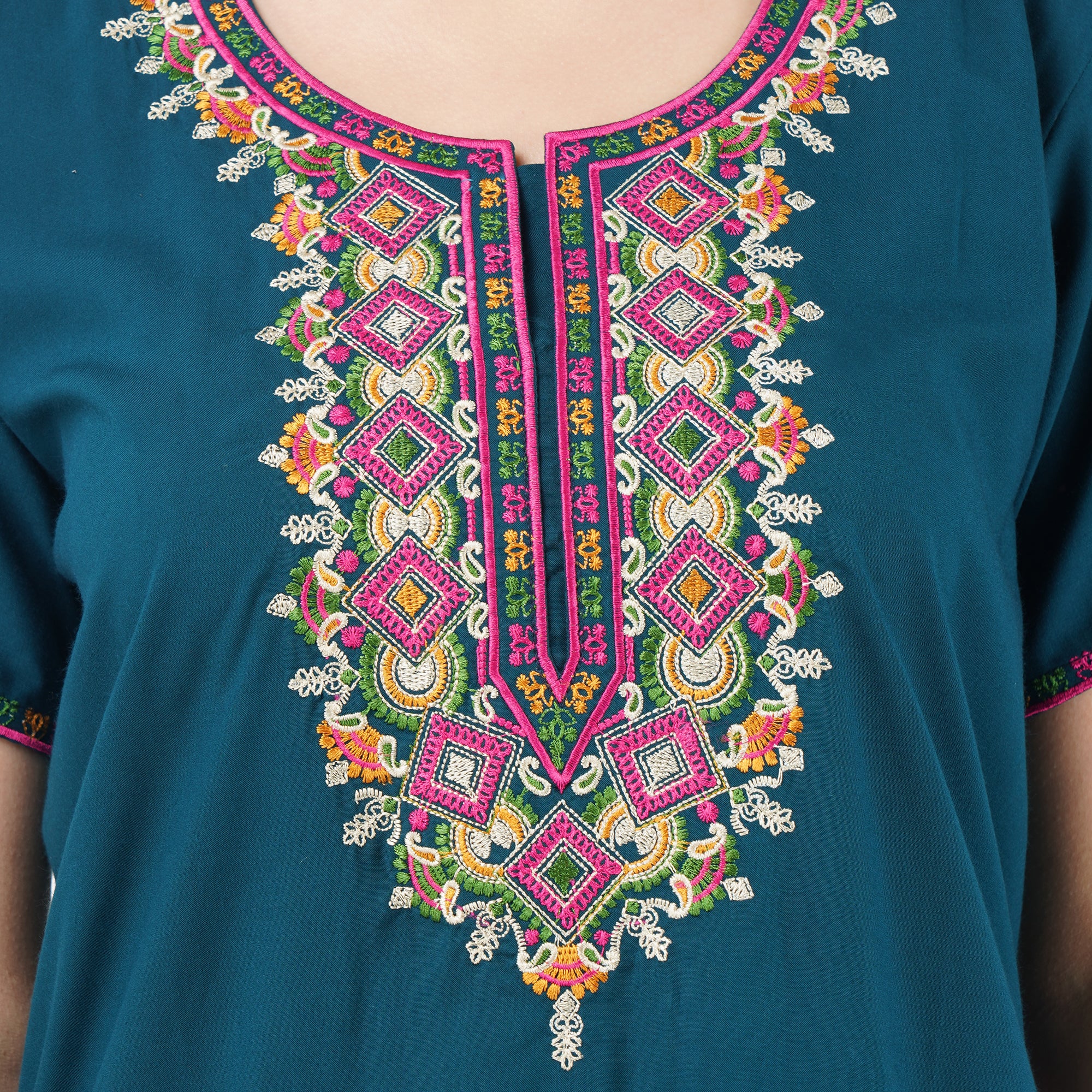 Multi Coloured Embroidered Nightgown