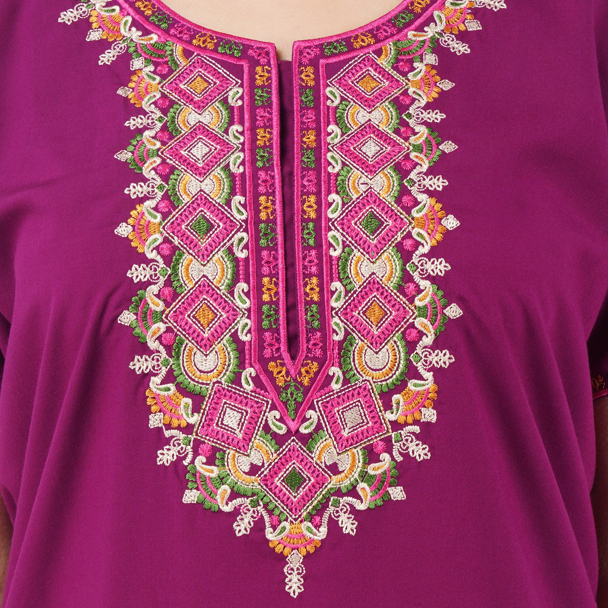 Multi Coloured Embroidered Nightgown