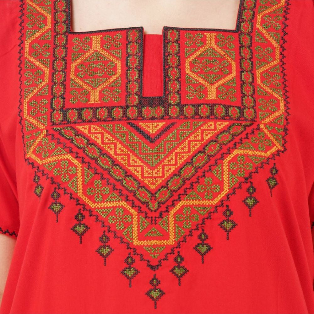 Resham Embroidery Night Gown