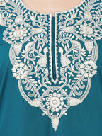 White Floral Embroidered Nightgown
