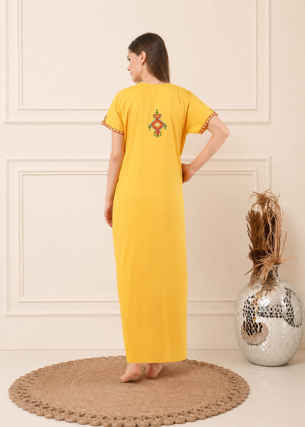 Crosswork Embroidered Nightgown