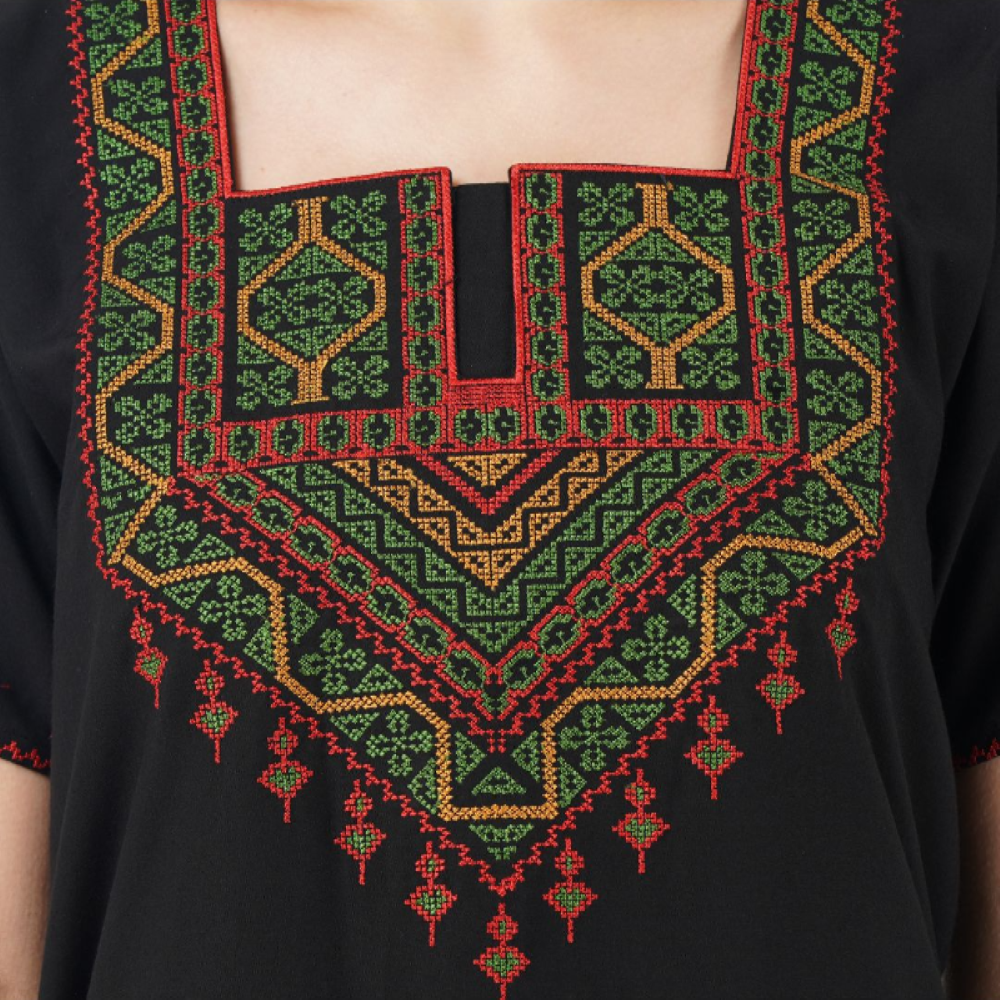 Resham Embroidery Night Gown