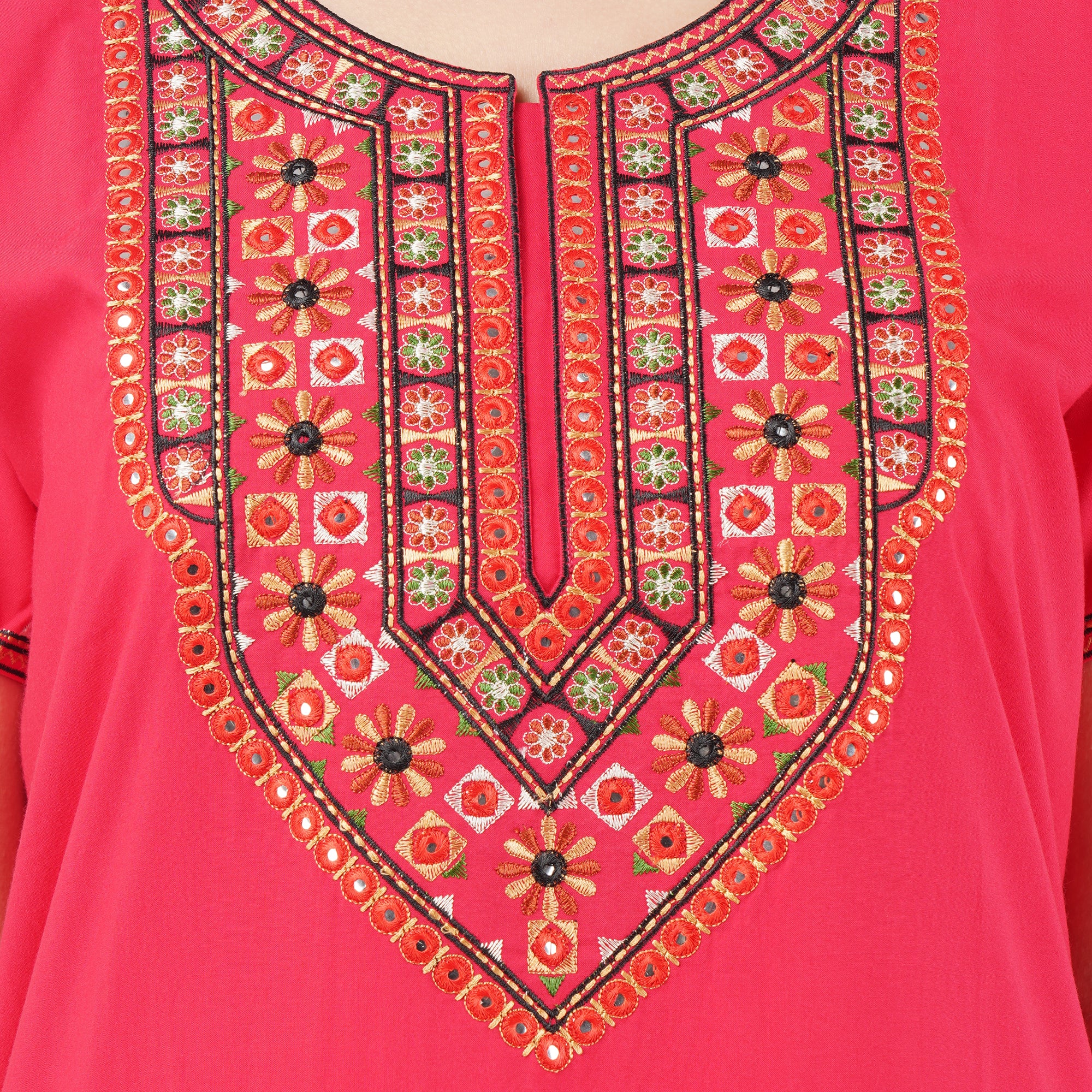 Mirror Embroidery  Night Gown