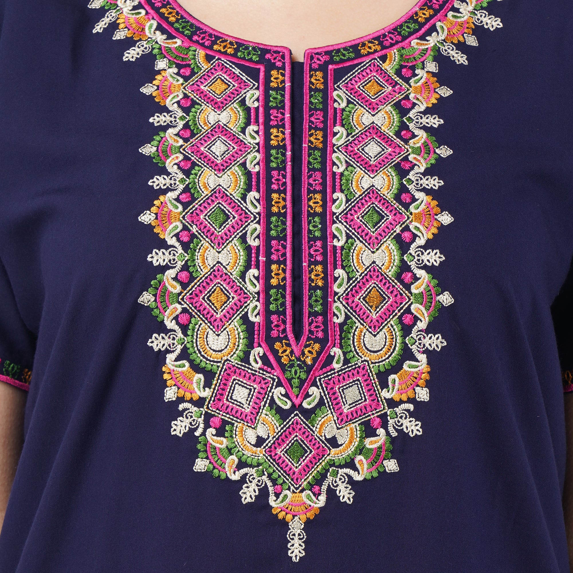 Multi Coloured Embroidered Nightgown