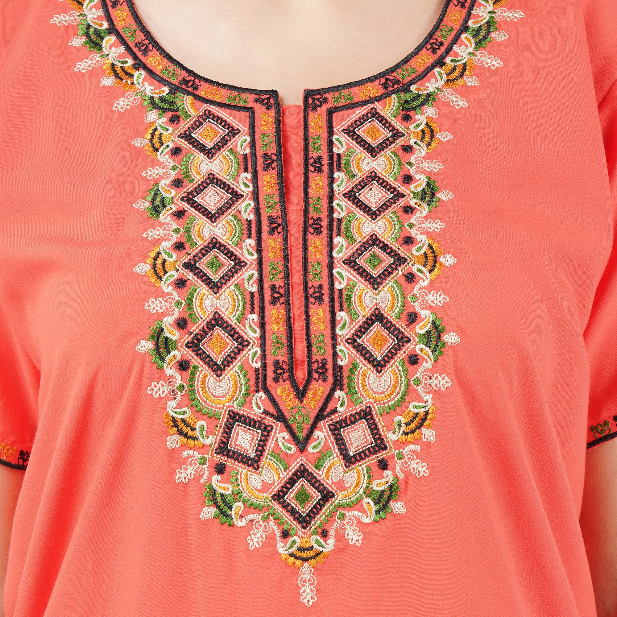 Multi Coloured Embroidered Nightgown