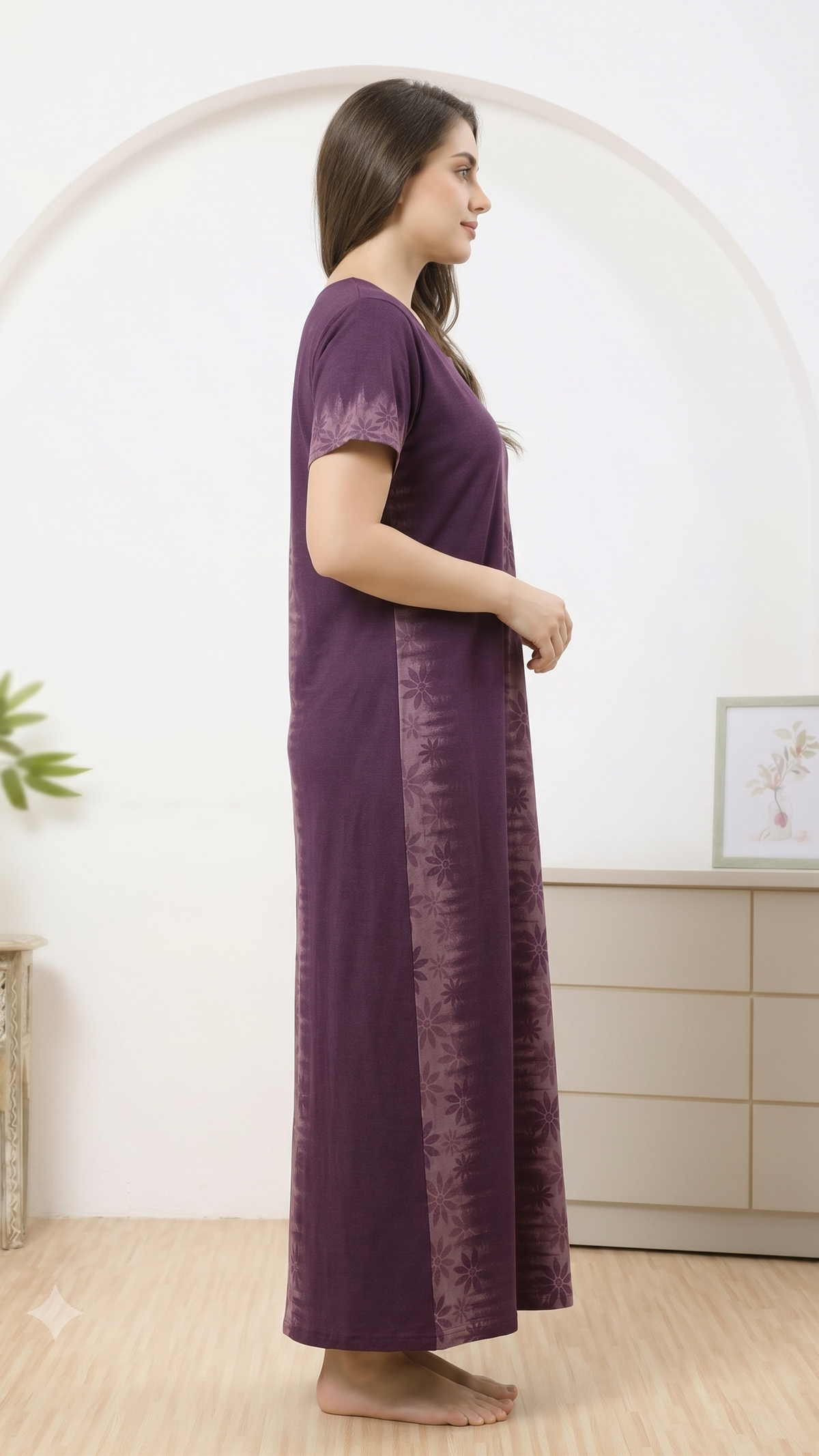 Flower Embriodery Alphine Nightgown