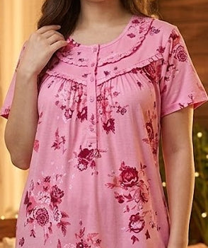 Women’s Floral Print Alpine Pleat Nightgown