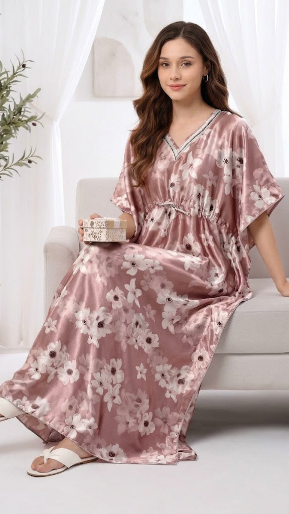 Itanlian_Satin_Flowerprint_Kaftan_