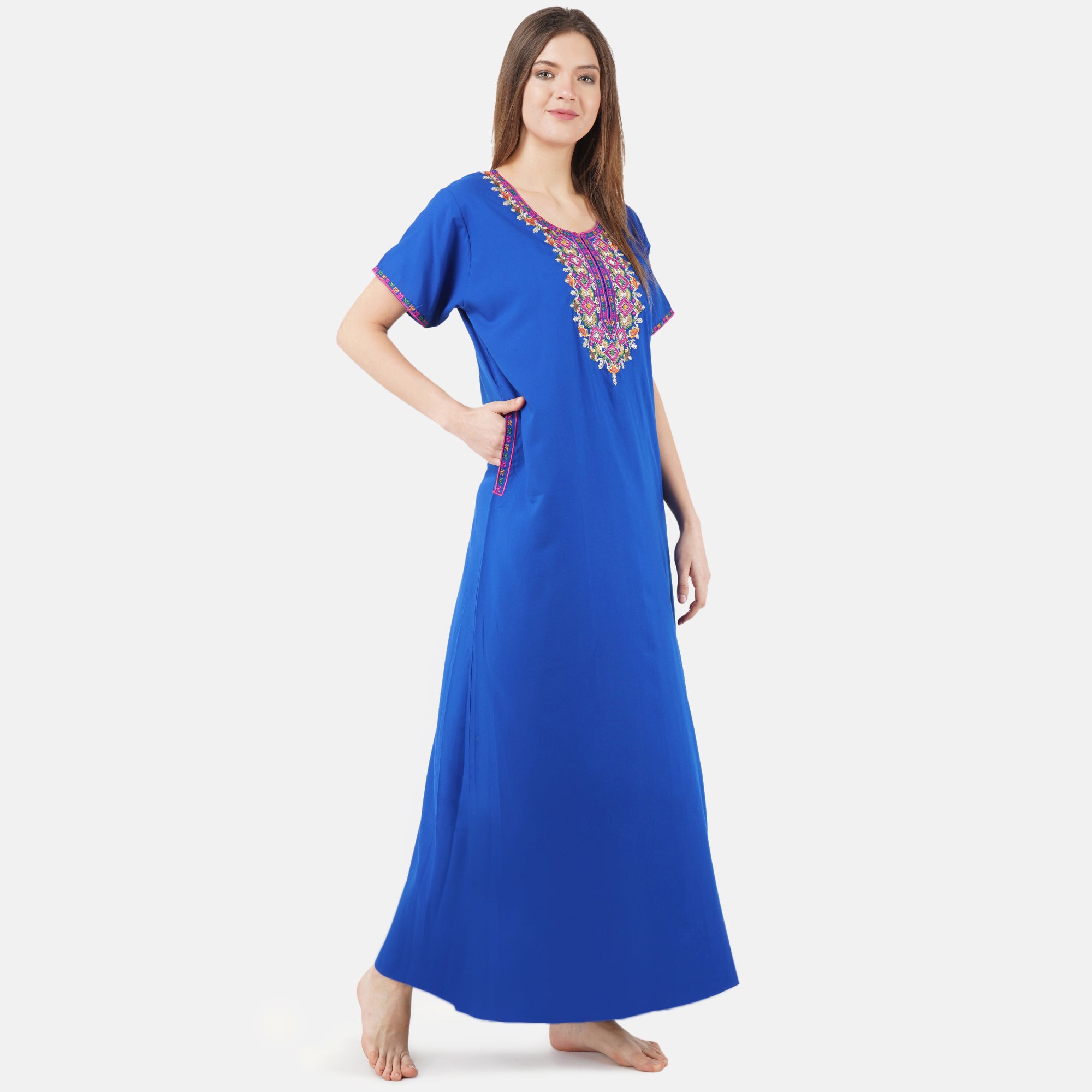 Multi Coloured Embroidered Nightgown