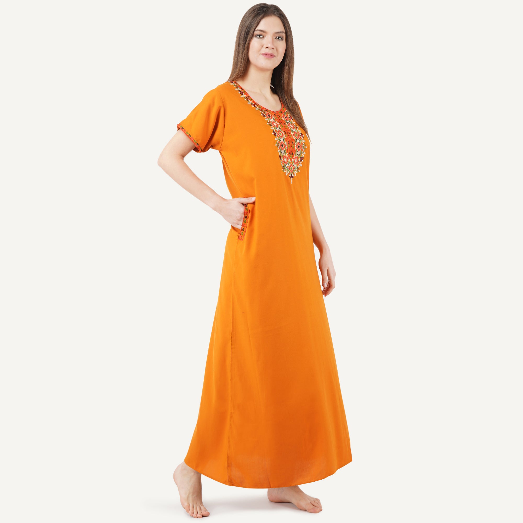 Multi Coloured Embroidered Nightgown