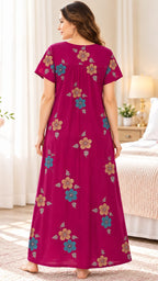 Vintage Alpine Flora Embroidered Long Gown