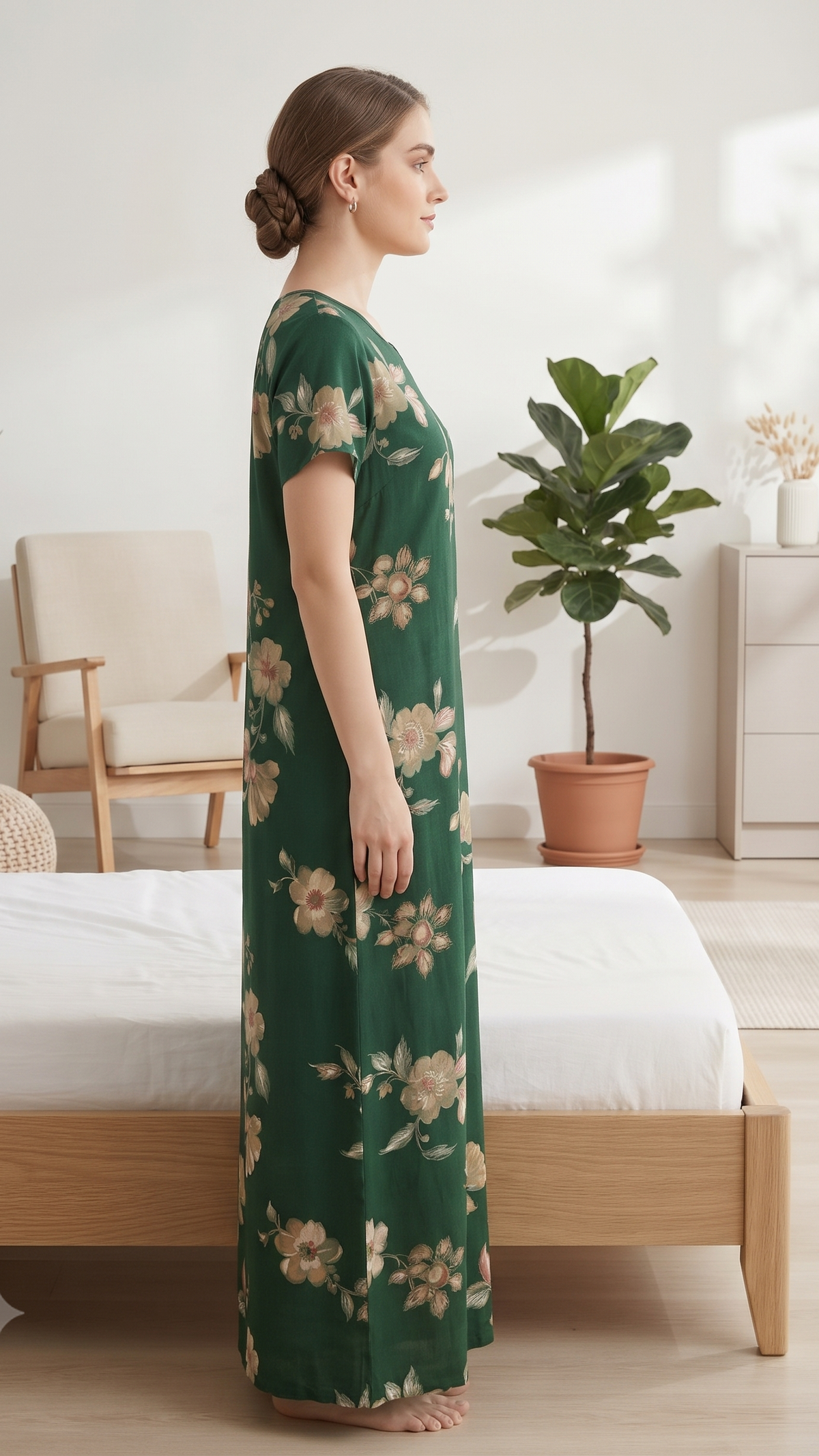 Alphine Printed Maxi Nightgown
