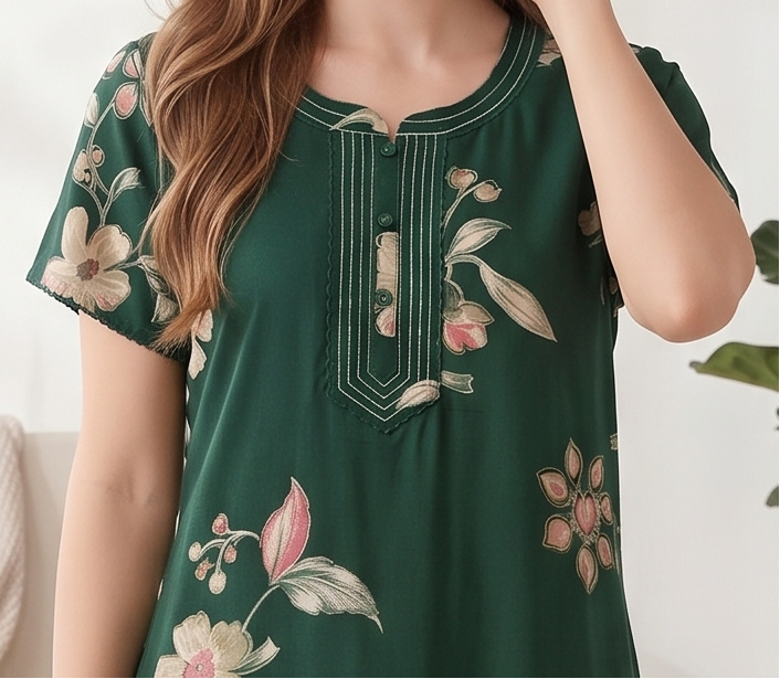 Alphine Printed Maxi Nightgown